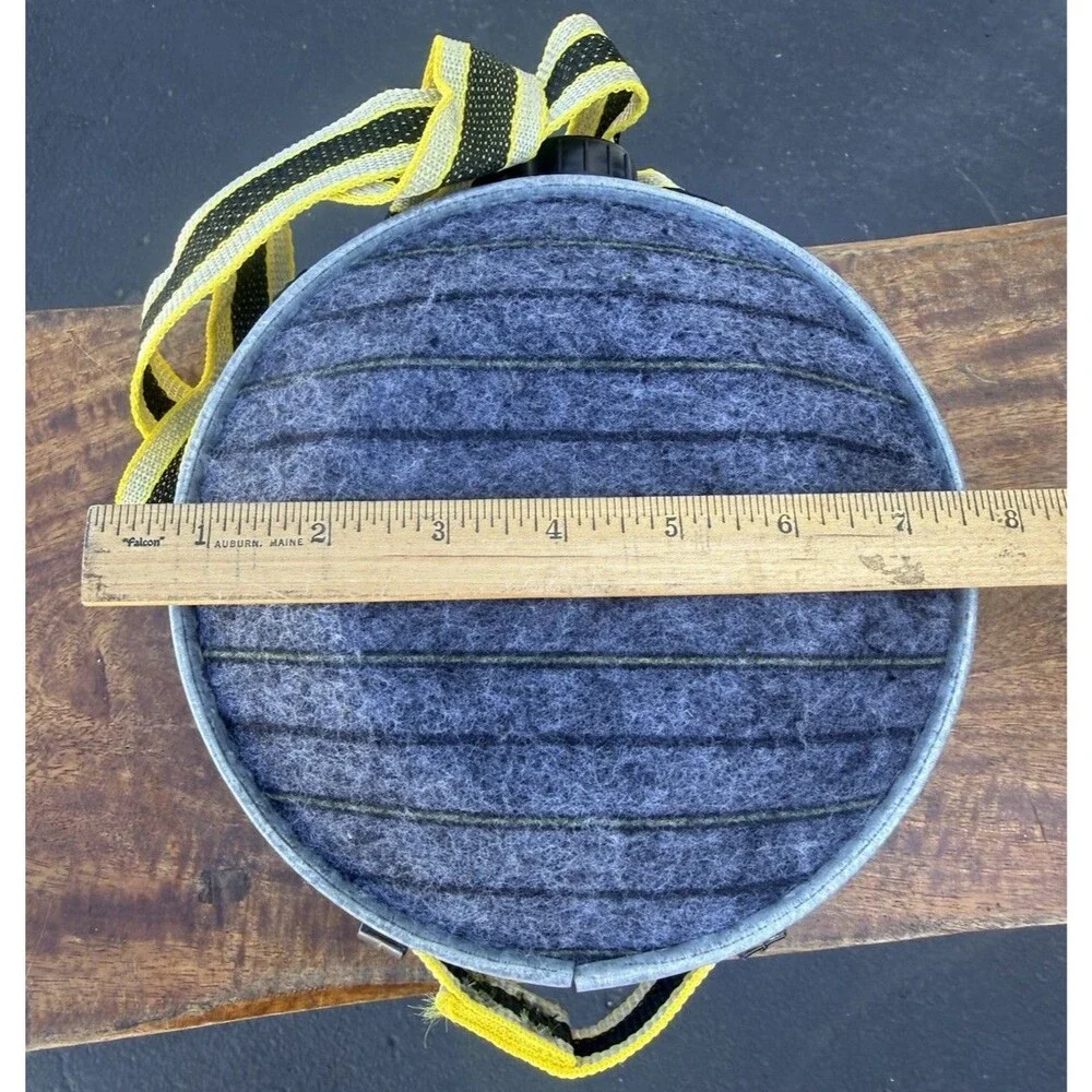 VTG 2Qt Standard Western Round Oasis Canteen Galvanized Steel Wool w/ Strap P20C